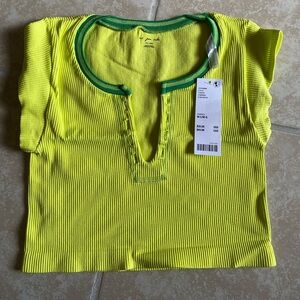 NWT Urban outfitters go for gold neon yellow/green